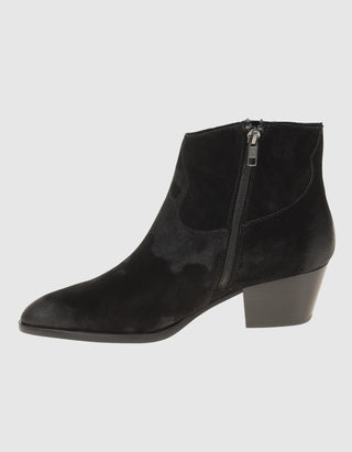 Veloursleder Stiefellette Fame im Used-Look