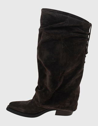 Veloursleder-Stiefel Liam mit Knopfleiste