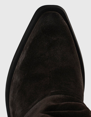 Veloursleder-Stiefel Liam mit Knopfleiste