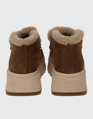 Gefütterte Veloursleder Plateau-Schuhe Magic