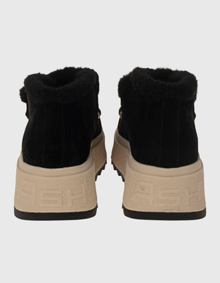 Gefütterte Veloursleder Plateau-Schuhe Magic