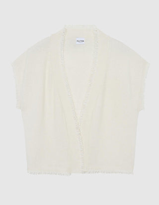 Kurzarm-Kaschmir-Cardigan Nessa