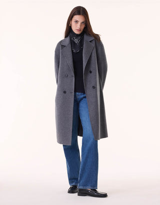 Doppelreihiger Kaschmir-Mantel Kaku