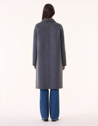 Doppelreihiger Kaschmir-Mantel Kaku