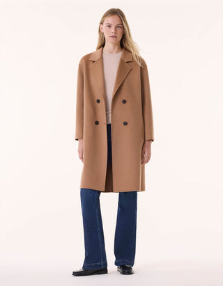 Doppelreihiger Kaschmir-Mantel Kaku