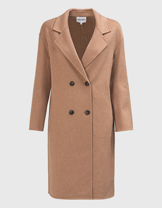 Doppelreihiger Kaschmir-Mantel Kaku