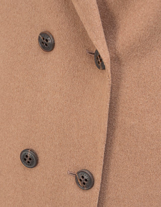 Doppelreihiger Kaschmir-Mantel Kaku