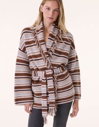 Kaschmir-Cardigan Zaina mit Bindegürtel