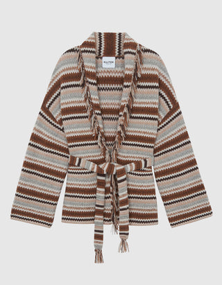 Kaschmir-Cardigan Zaina mit Bindegürtel