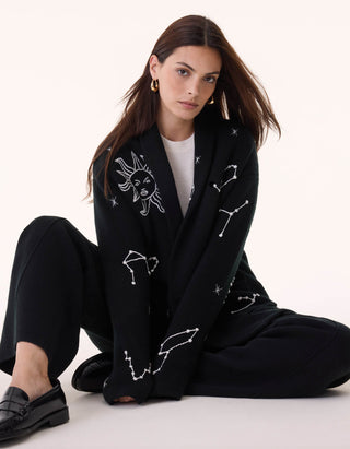 Bestickter Kaschmir-Cardigan Cassiopee