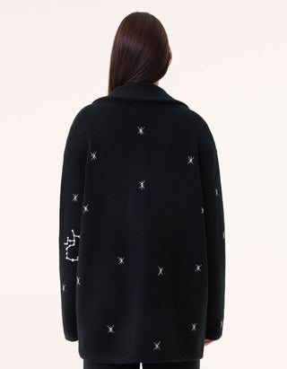 Bestickter Kaschmir-Cardigan Cassiopee
