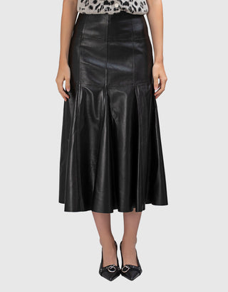 Lammleder-Midi-Rock Noemi Fit