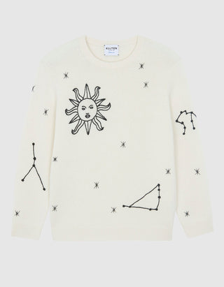 Bestickter Kaschmir-Pullover Astro