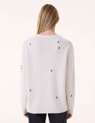 Bestickter Kaschmir-Pullover Astro