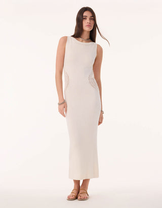 Feinstrick-Kleid Zulema mit Stickereien und Kaschmir-Anteil