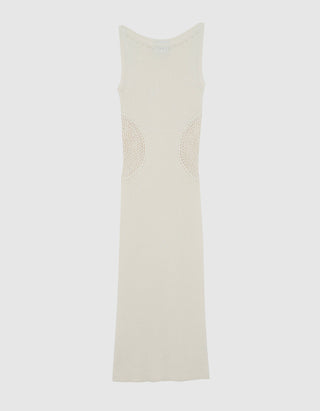 Feinstrick-Kleid Zulema mit Stickereien und Kaschmir-Anteil