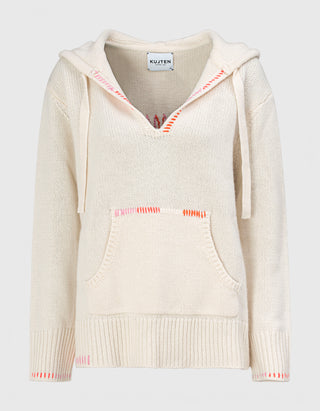 Bestickter Kaschmir-Hoody Solmar
