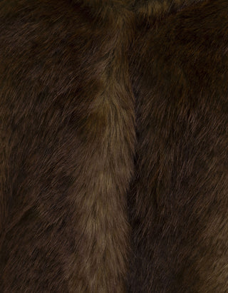 Faux-Fur Jacke Katin mit Kapuze