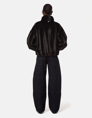 Faux-Fur Jacke Bomber Iris mit Kapuze