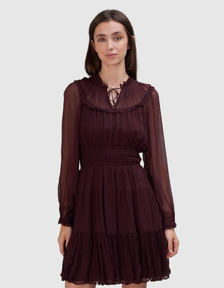 Mini-Kleid Ava aus Seiden-Crêpe