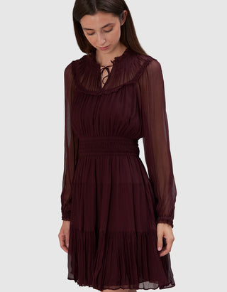 Mini-Kleid Ava aus Seiden-Crêpe