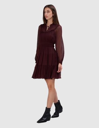 Mini-Kleid Ava aus Seiden-Crêpe