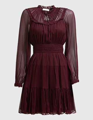 Mini-Kleid Ava aus Seiden-Crêpe