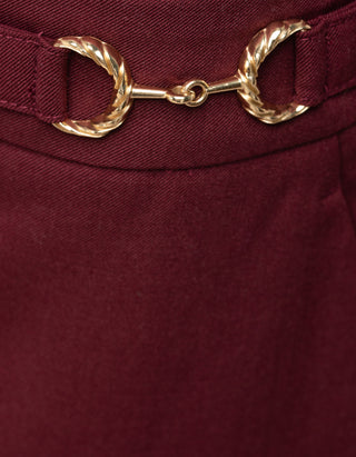 Mid-Rise Hose Quartier mit Metall-Verzierung