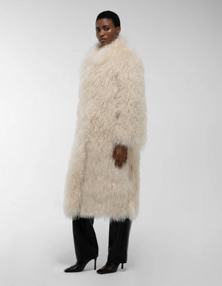 Oversize Shearling-Mantel Faye