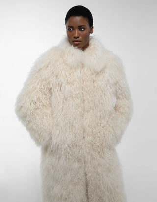 Oversize Shearling-Mantel Faye