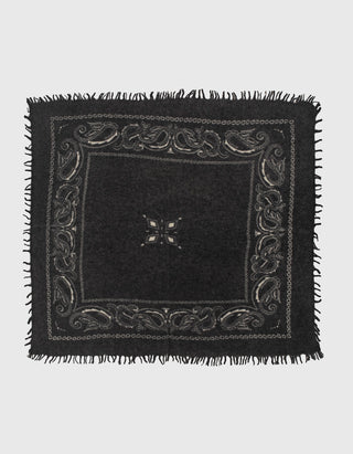 Kaschmir-Bandana-Schal mit Fransen