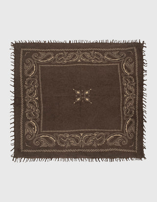 Kaschmir-Bandana-Schal mit Fransen