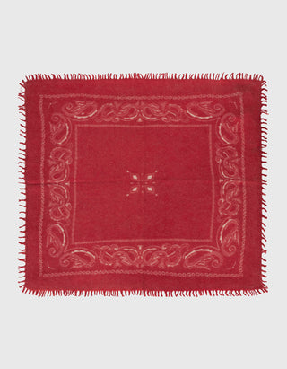 Kaschmir-Bandana-Schal mit Fransen