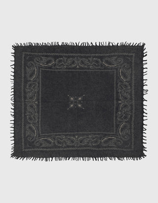 Kaschmir-Bandana-Schal mit Fransen
