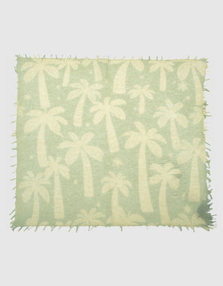 Gemusterter Kaschmir-Schal Felix Palm mit Fransen