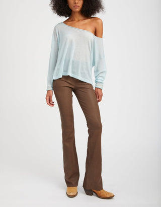 Bootcut Lammleder-Hose Micro Flare