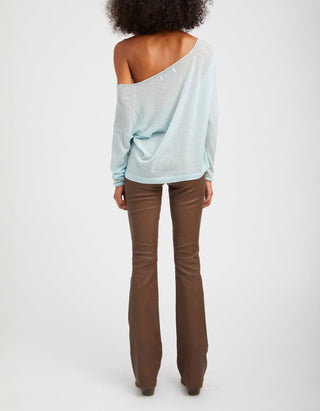 Bootcut Lammleder-Hose Micro Flare