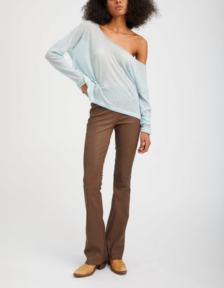 Bootcut Lammleder-Hose Micro Flare