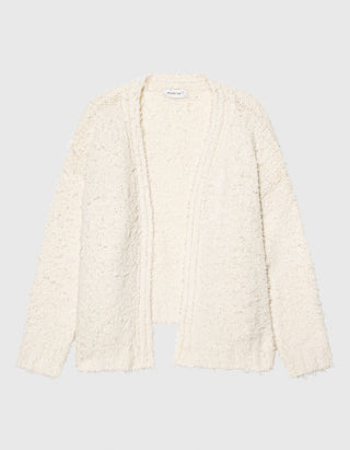 Oversize Kaschmir-Cardigan mit Fransen-Details