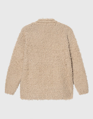 Oversize Kaschmir-Cardigan mit Fransen-Details