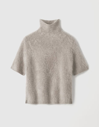 Fuzzy Kaschmir-Kurzarm-Pullover