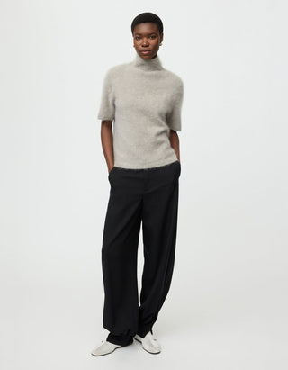 Fuzzy Kaschmir-Kurzarm-Pullover