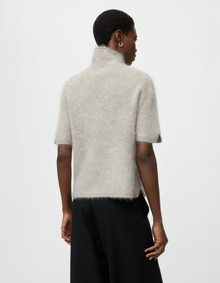 Fuzzy Kaschmir-Kurzarm-Pullover