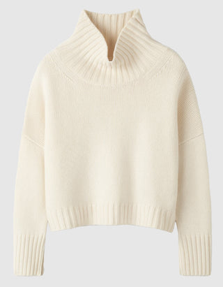 Kaschmir-Rollkragenpullover Girlfriend mit Ärmelschlitzen