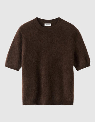 Fuzzy Kaschmir-Kurzarm-Pullover