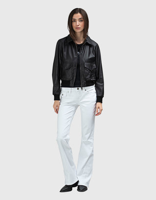 Flare-Leg Jeans Joey Low-Rise Flare Flap