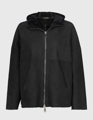 Wende-Shearling-Lederjacke