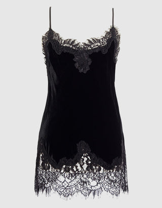 Samt-Top Anastasia mit Spitzen-Details