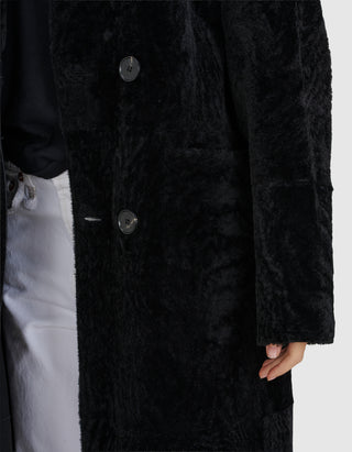 Doppelreihiger Shearling Wendemantel Golier