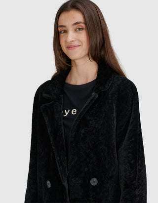 Doppelreihiger Shearling Wendemantel Golier